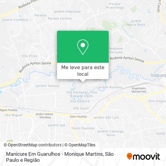 Manicure Em Guarulhos - Monique Martins mapa