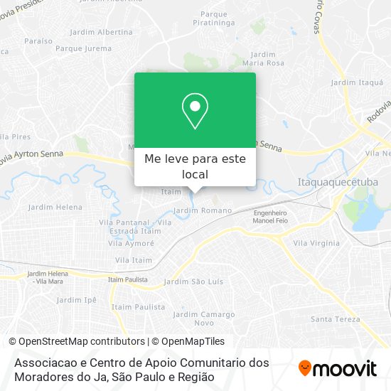 Associacao e Centro de Apoio Comunitario dos Moradores do Ja mapa