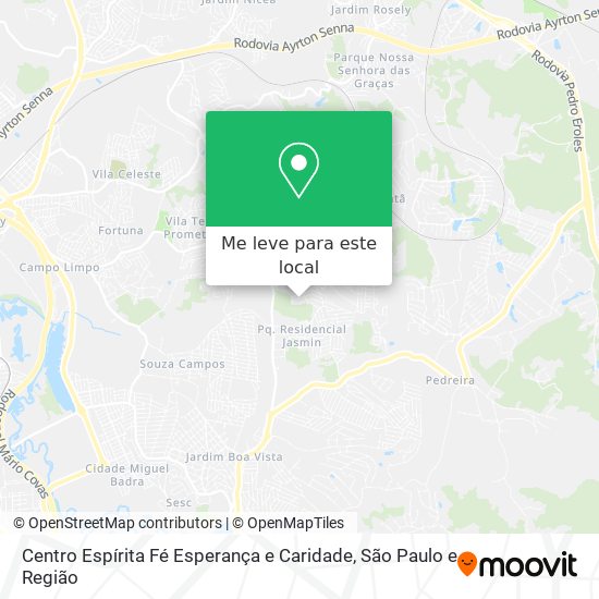 Centro Espírita Fé Esperança e Caridade mapa