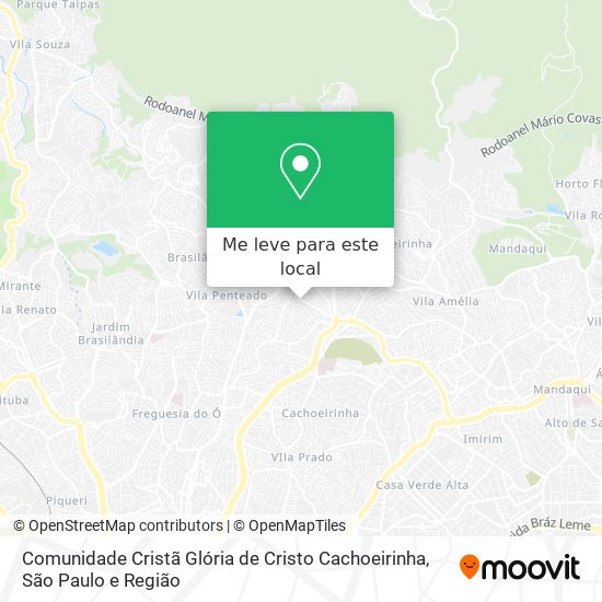 Comunidade Cristã Glória de Cristo Cachoeirinha mapa