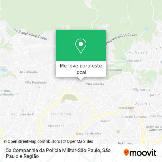 5a Companhia da Polícia Militar-São Paulo mapa