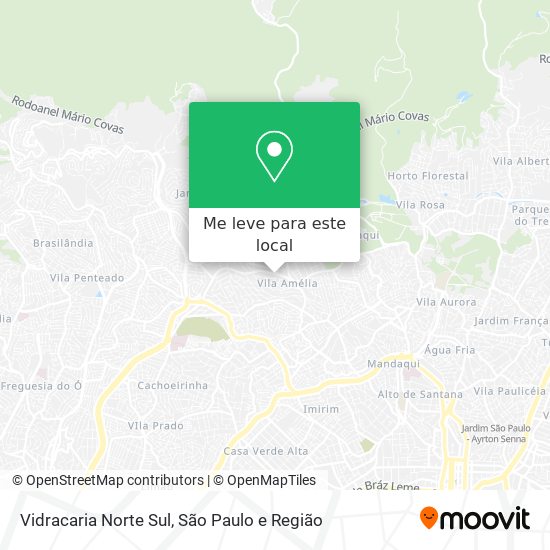 Vidracaria Norte Sul mapa