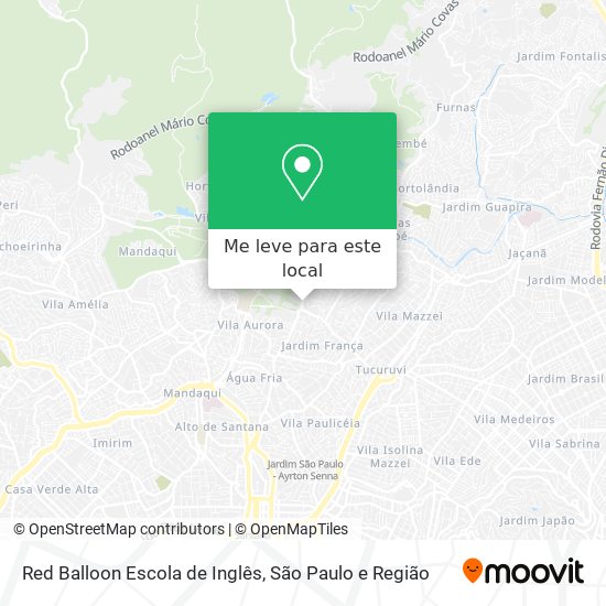 Red Balloon Escola de Inglês mapa