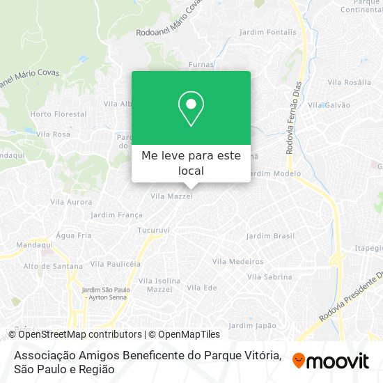 Associação Amigos Beneficente do Parque Vitória mapa