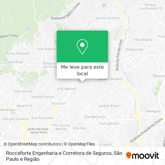 Roccaforte Engenharia e Corretora de Seguros mapa