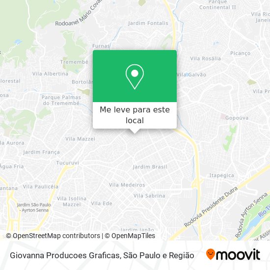 Giovanna Producoes Graficas mapa