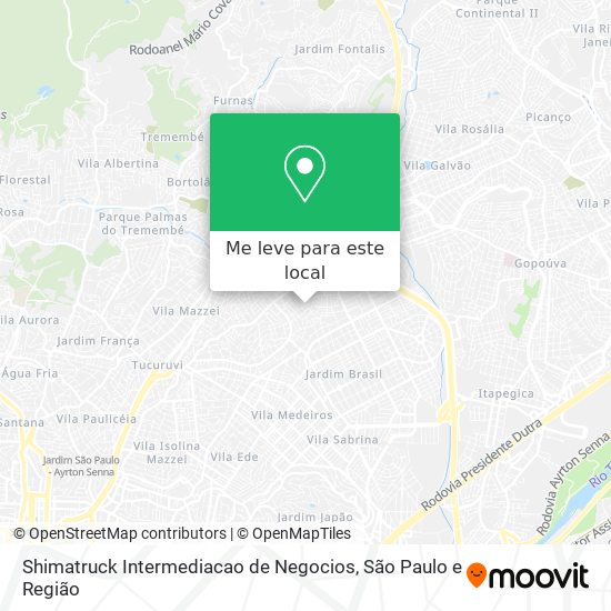 Shimatruck Intermediacao de Negocios mapa