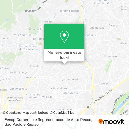 Fenap Comercio e Representacao de Auto Pecas mapa