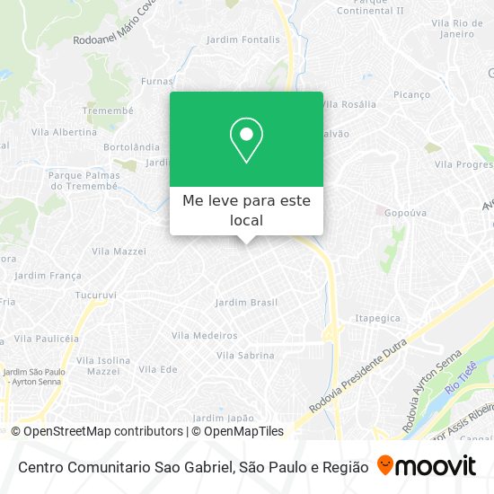 Centro Comunitario Sao Gabriel mapa