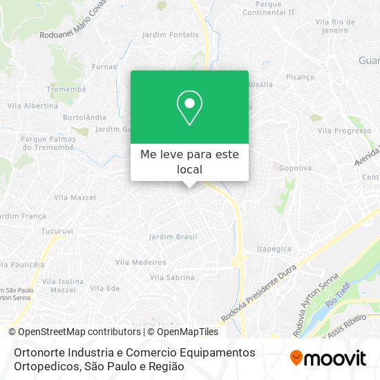 Ortonorte Industria e Comercio Equipamentos Ortopedicos mapa