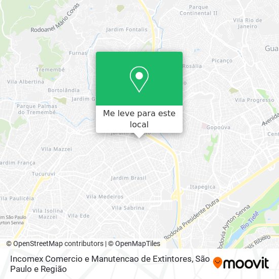 Incomex Comercio e Manutencao de Extintores mapa