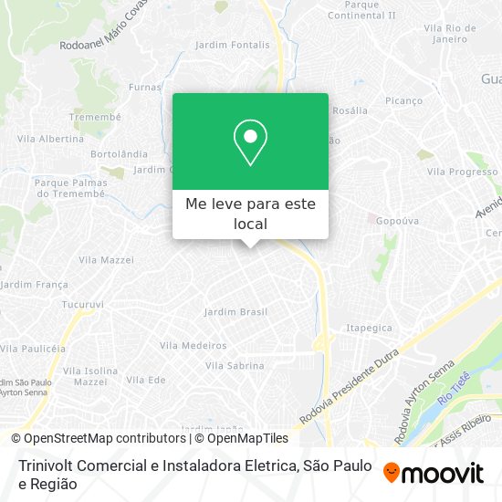 Trinivolt Comercial e Instaladora Eletrica mapa