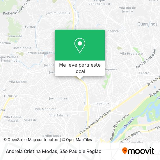 Andréia Cristina Modas mapa