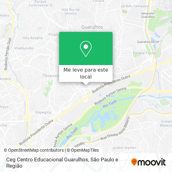 Ceg Centro Educacional Guarulhos mapa