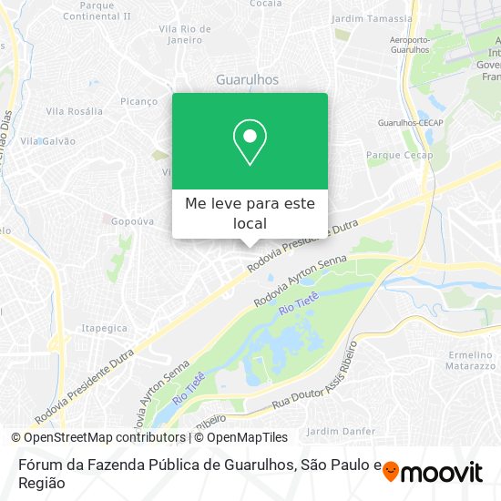 Fórum da Fazenda Pública de Guarulhos mapa