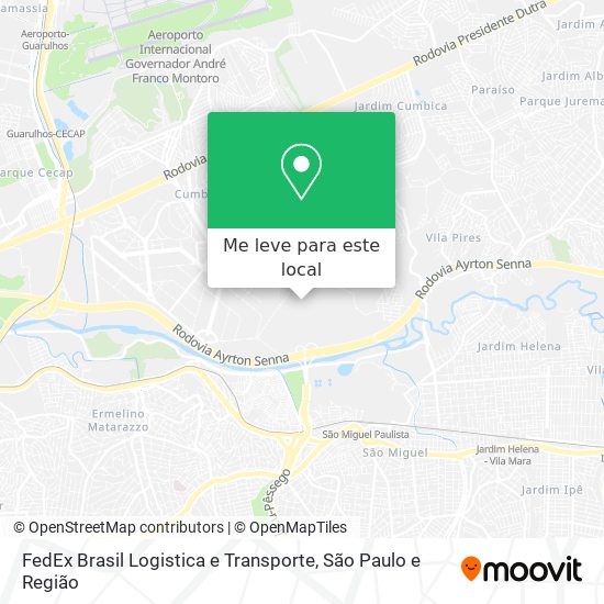 FedEx Brasil Logistica e Transporte mapa