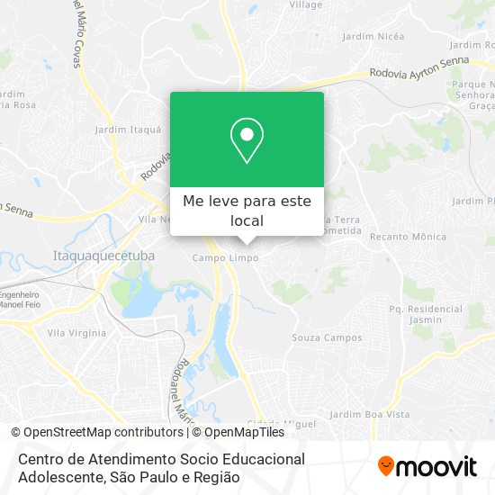 Centro de Atendimento Socio Educacional Adolescente mapa