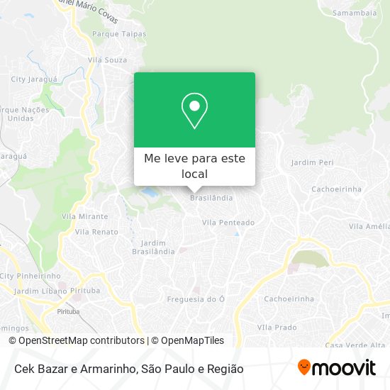 Cek Bazar e Armarinho mapa