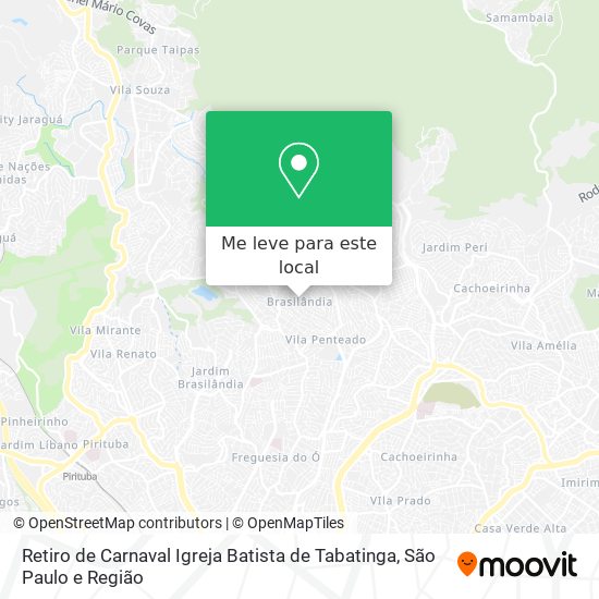 Retiro de Carnaval Igreja Batista de Tabatinga mapa