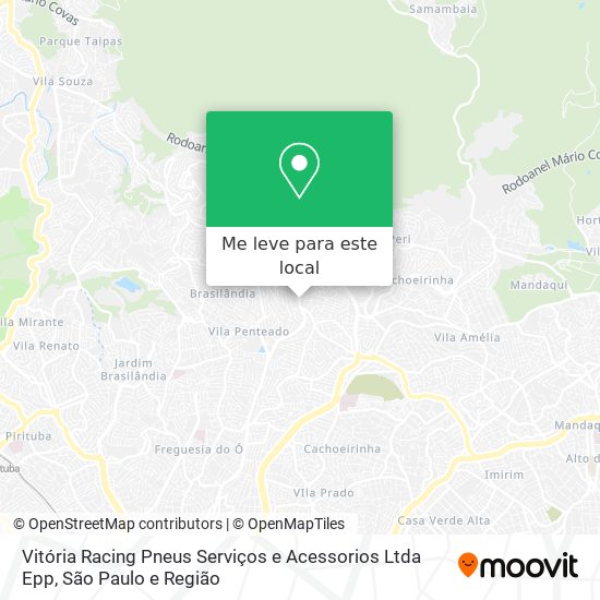 Vitória Racing Pneus Serviços e Acessorios Ltda Epp mapa