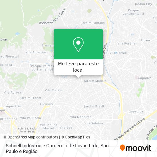 Schnell Indústria e Comércio de Luvas Ltda mapa