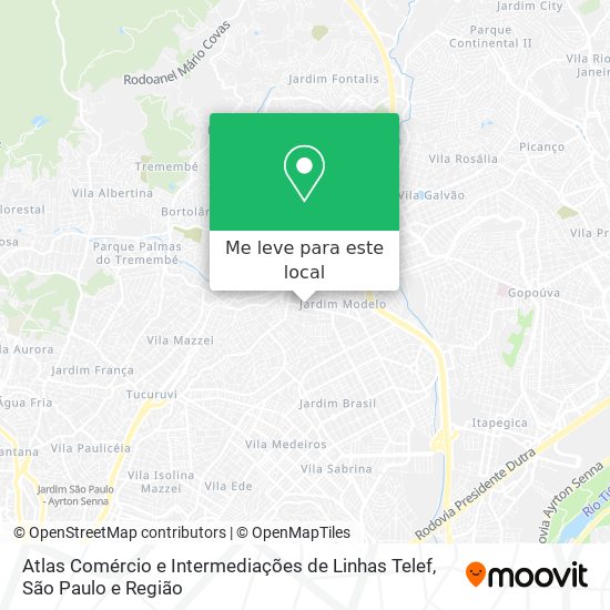 Atlas Comércio e Intermediações de Linhas Telef mapa