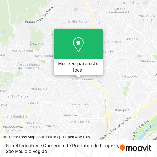 Sobel Indústria e Comércio de Produtos de Limpeza mapa