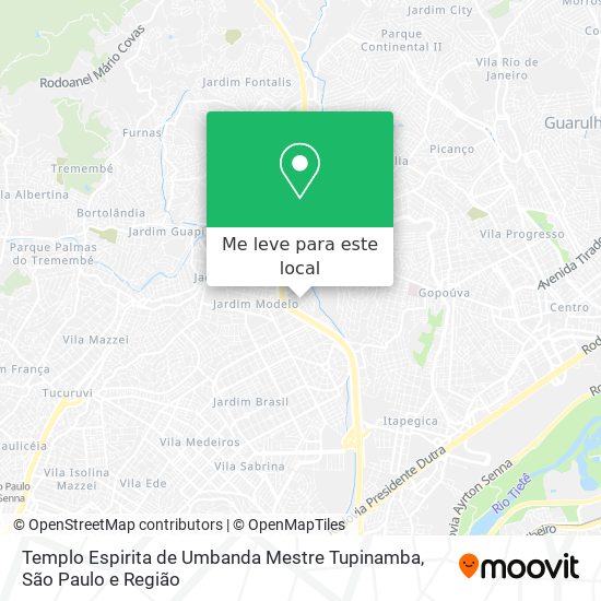Templo Espirita de Umbanda Mestre Tupinamba mapa