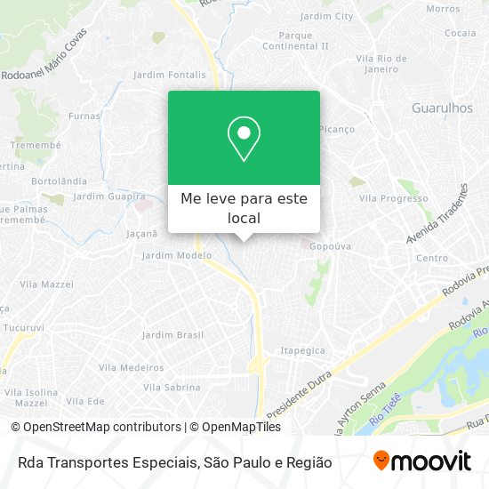 Rda Transportes Especiais mapa