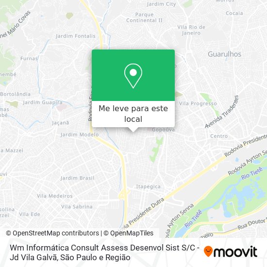 Wm Informática Consult Assess Desenvol Sist S / C - Jd Vila Galvã mapa