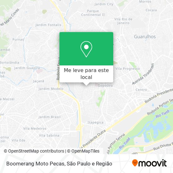 Boomerang Moto Pecas mapa