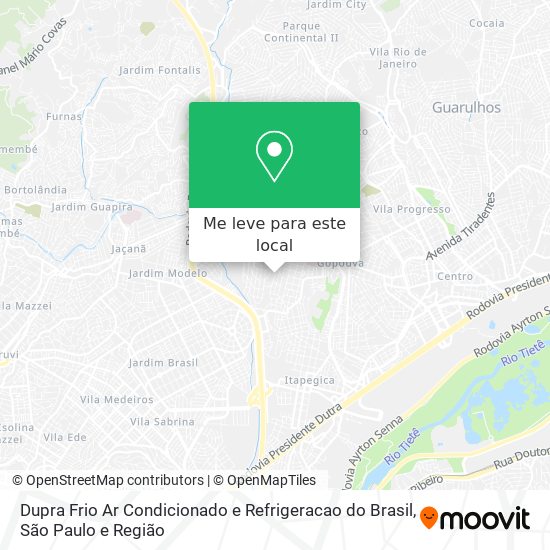 Dupra Frio Ar Condicionado e Refrigeracao do Brasil mapa