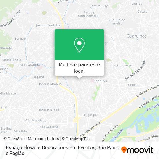 Espaço Flowers Decorações Em Eventos mapa