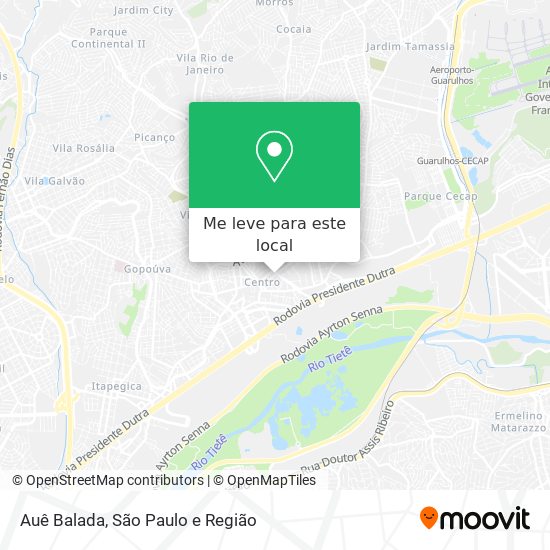 Auê Balada mapa