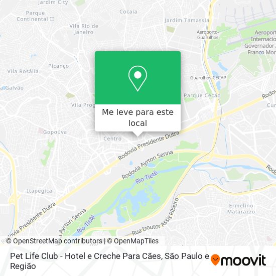 Pet Life Club - Hotel e Creche Para Cães mapa