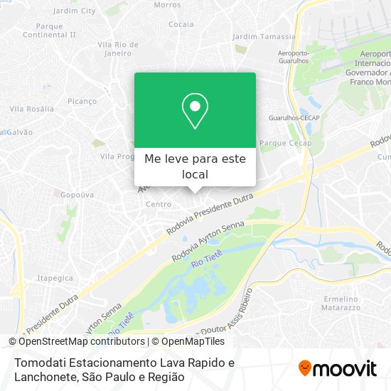 Tomodati Estacionamento Lava Rapido e Lanchonete mapa