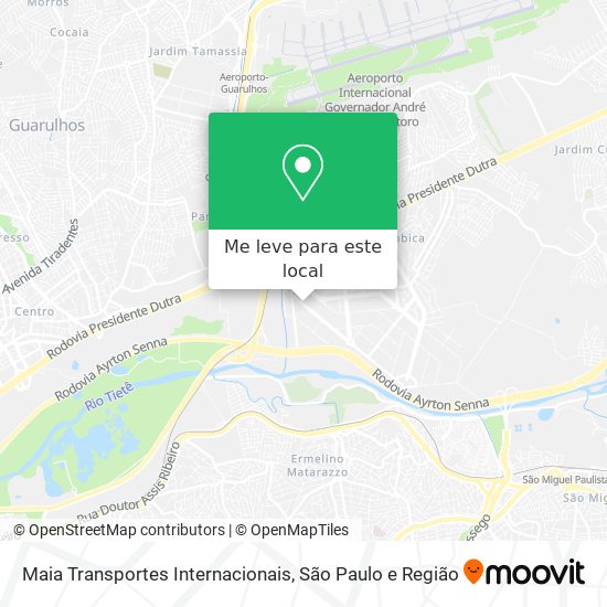Maia Transportes Internacionais mapa