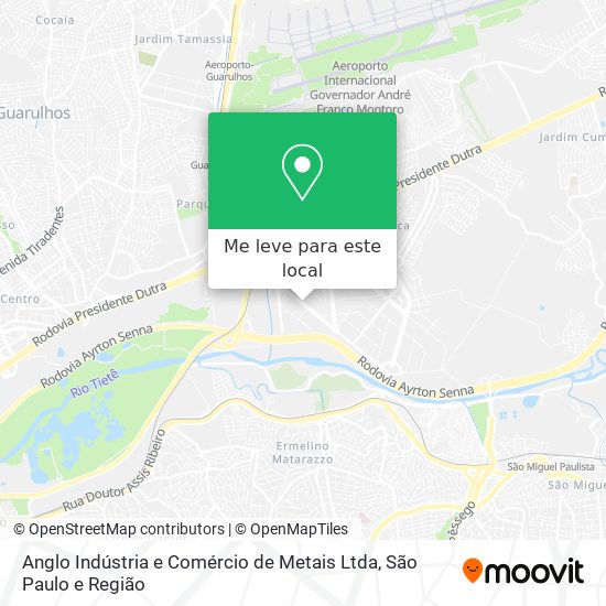 Anglo Indústria e Comércio de Metais Ltda mapa