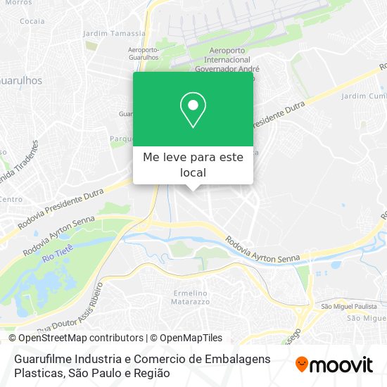 Guarufilme Industria e Comercio de Embalagens Plasticas mapa