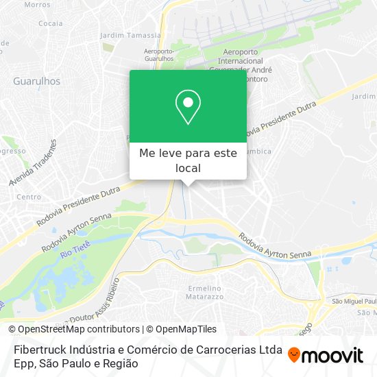 Fibertruck Indústria e Comércio de Carrocerias Ltda Epp mapa