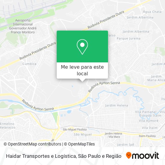 Haidar Transportes e Logística mapa