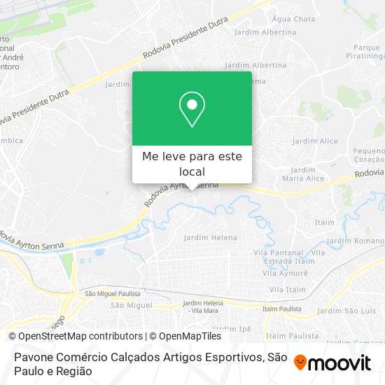 Pavone Comércio Calçados Artigos Esportivos mapa