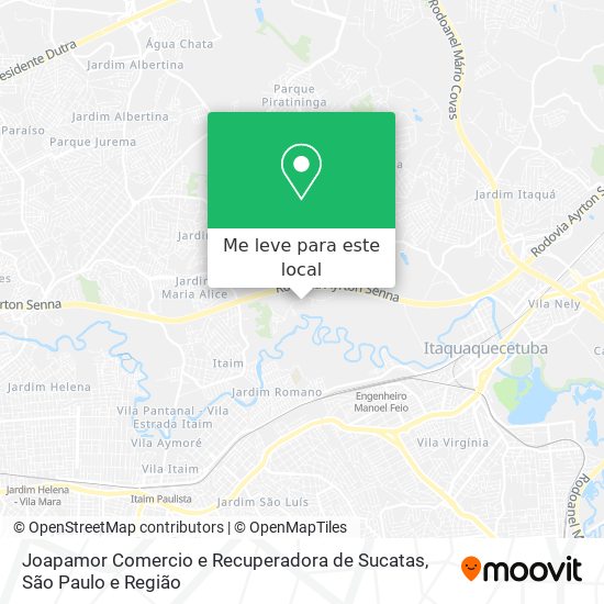 Joapamor Comercio e Recuperadora de Sucatas mapa