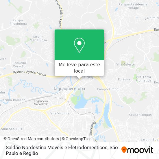 Saldão Nordestina Móveis e Eletrodomésticos mapa