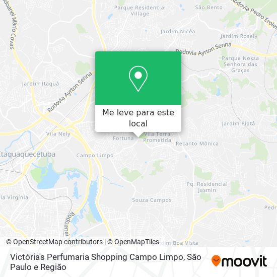 Victória's Perfumaria Shopping Campo Limpo mapa