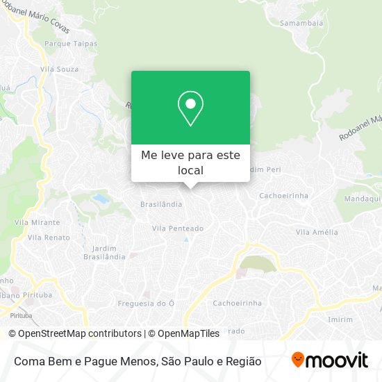 Coma Bem e Pague Menos mapa