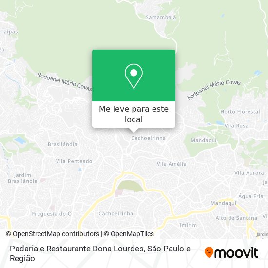 Padaria e Restaurante Dona Lourdes mapa