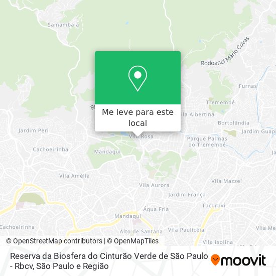 Reserva da Biosfera do Cinturão Verde de São Paulo - Rbcv mapa