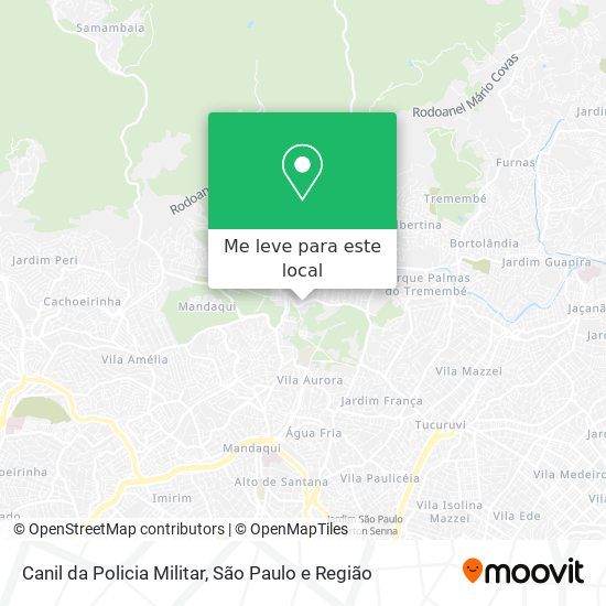 Canil da Policia Militar mapa