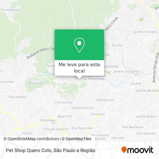 Pet Shop Quero Colo mapa